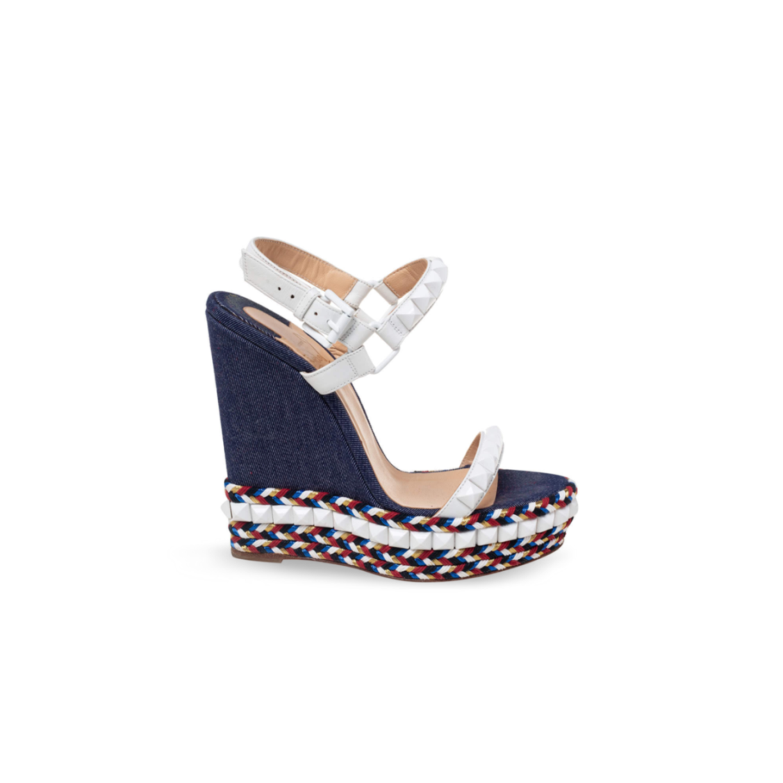 chr1st1an louboutin cataclou De*1m patchwork studded wedge sandals